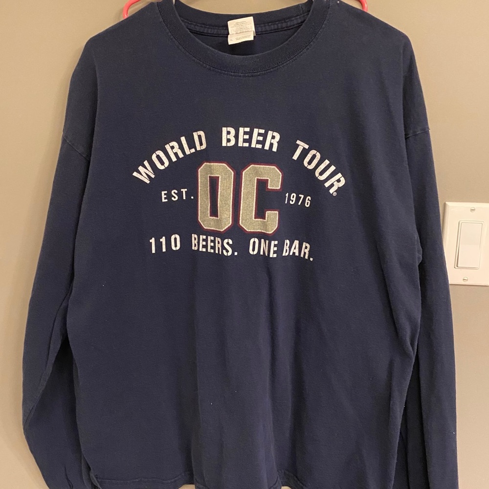 World Beer Tour Long Sleeve Tee XL Cotton